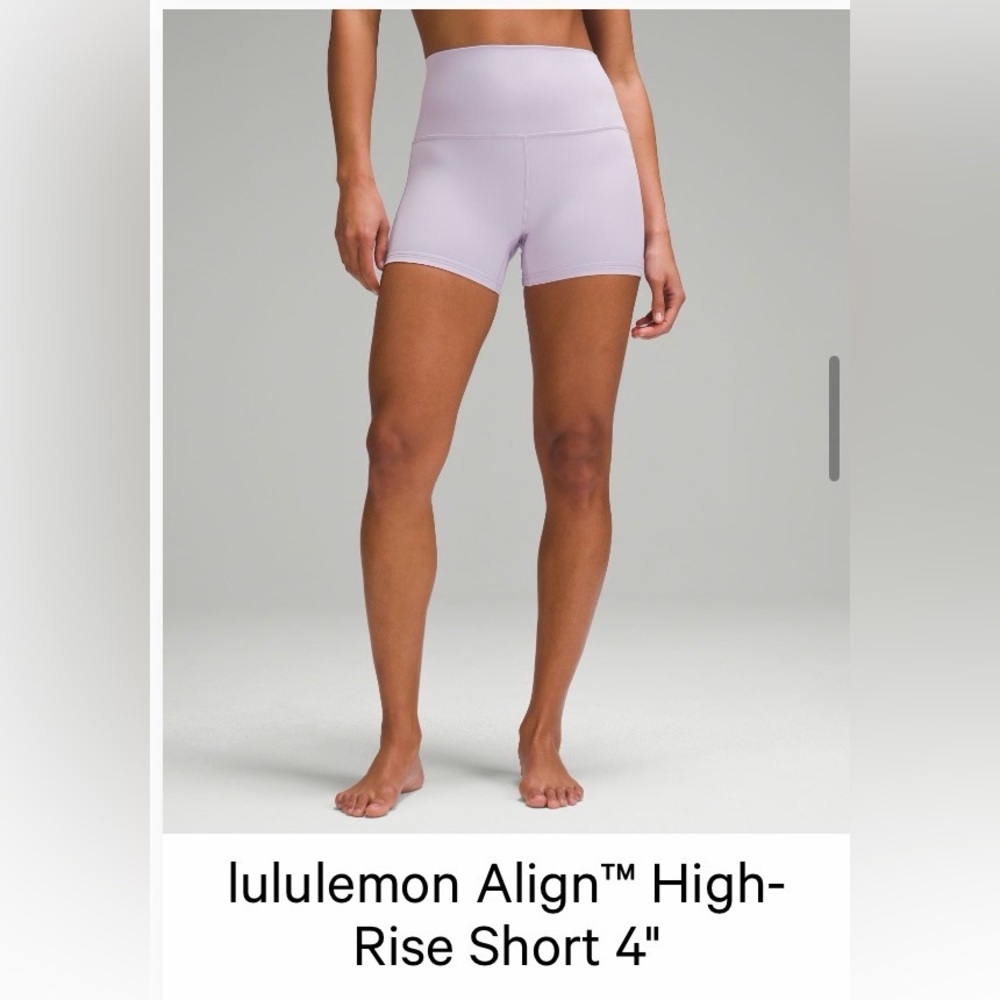 lululemon athletica Align™ High-Rise 4" Shorts — Light Lavender